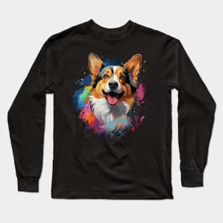 Corgi Rainbow Long Sleeve T-Shirt